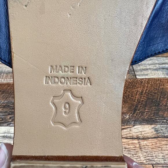 Mystique Caracas Slide Sandals Women's 9 Leather Fringe Shoe Summer Unique Fun - Picture 9 of 9